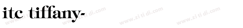 itc tiffany字体转换